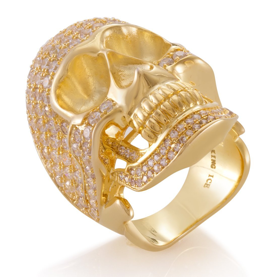 Iced Death Ring in Sterling Silver / 14K Vermeil / 7 by King Ice