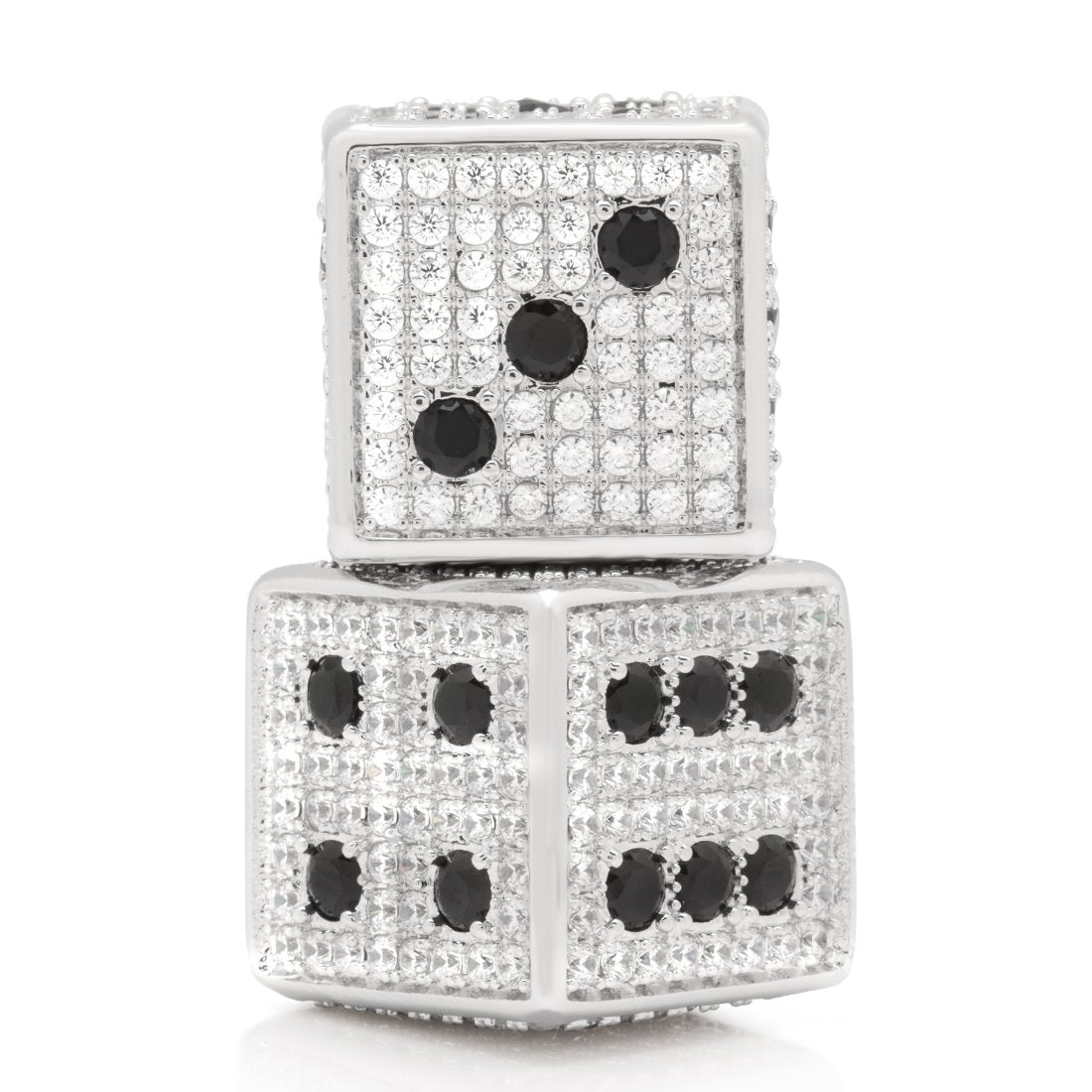 White Gold Iced Dice Set ACX14031-S