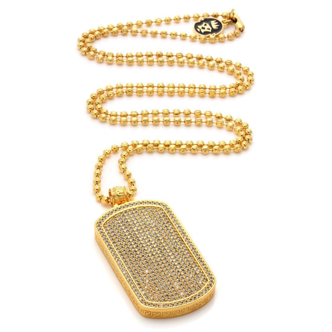 Iced Dog Tag Necklace in by King Ice