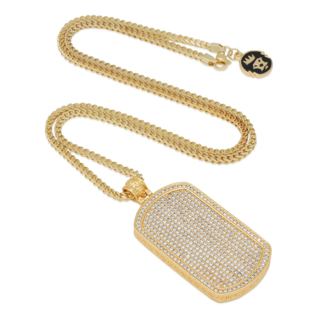 Iced Dog Tag Necklace in by King Ice