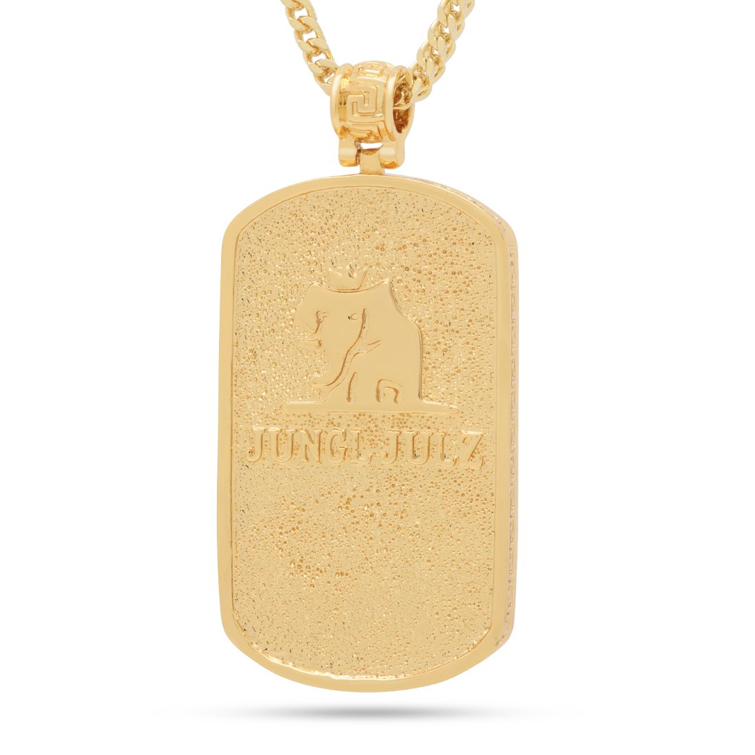 Iced Dog Tag Necklace in by King Ice