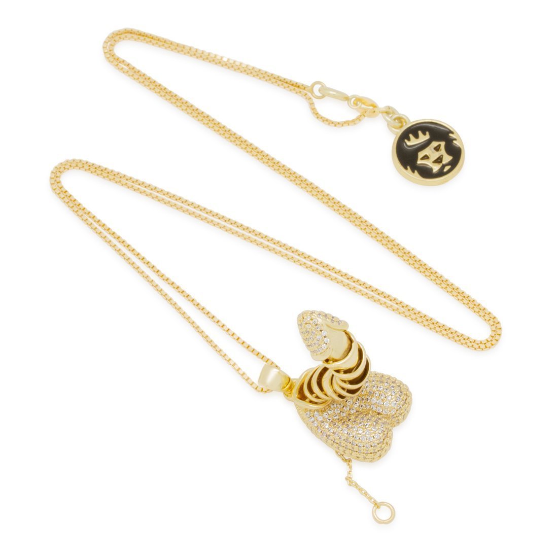 Iced Erotic Erecting Penis Necklace in by King Ice