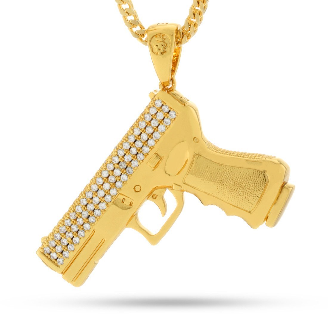 Iced Handgun Necklace in by King Ice
