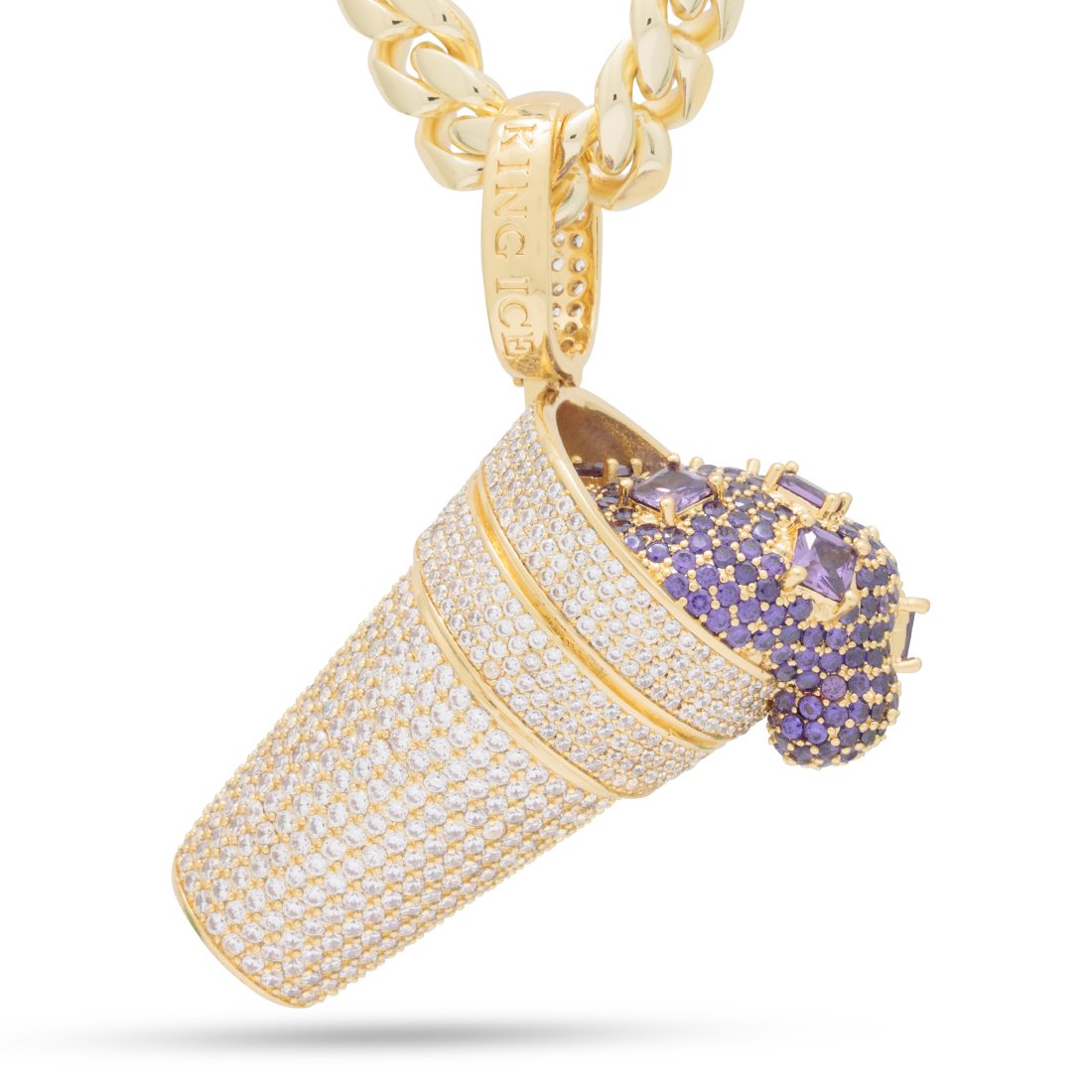 Iced Purple Drank Necklace in by King Ice