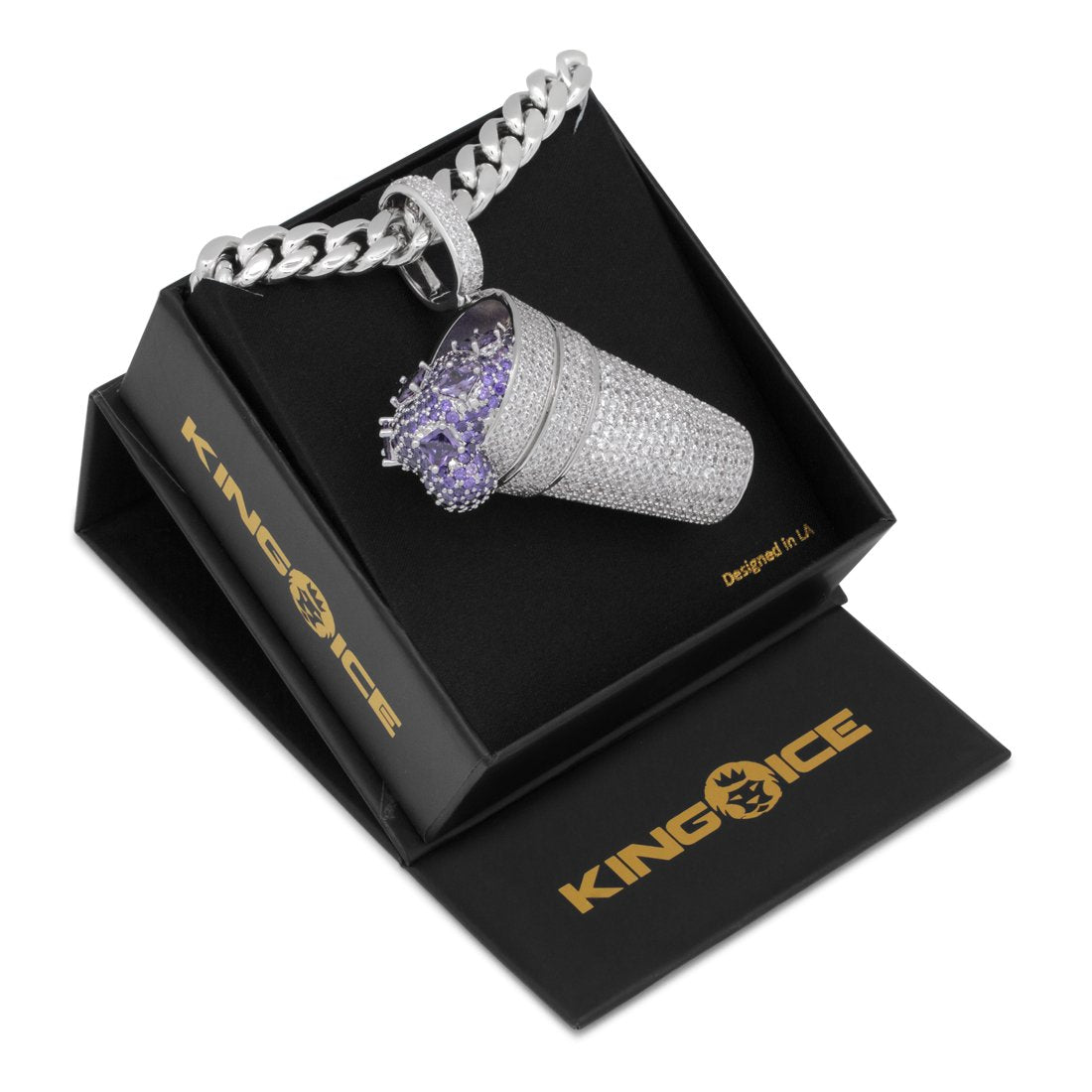 Iced Purple Drank Necklace in by King Ice