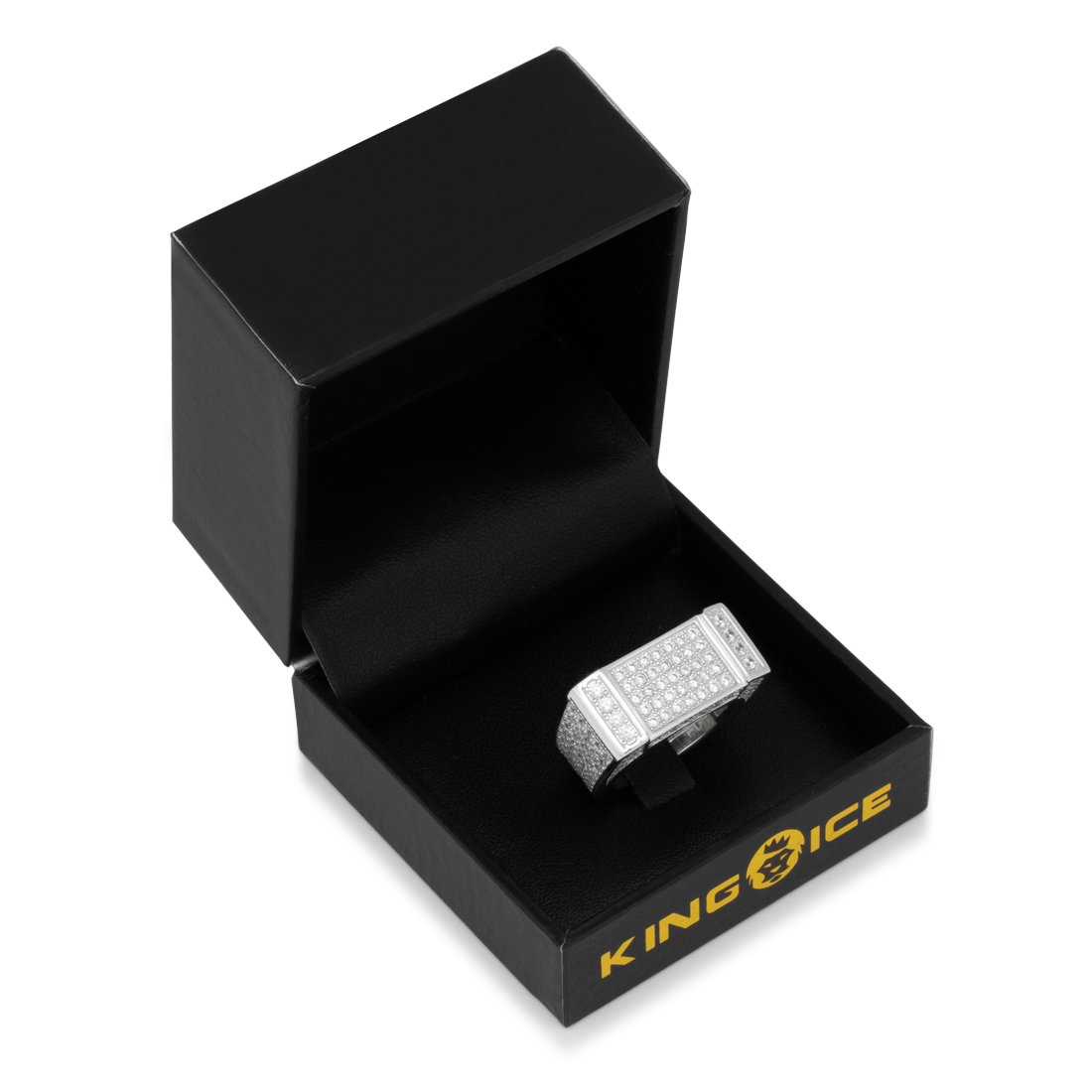 Iced Rectangle Ring in by King Ice