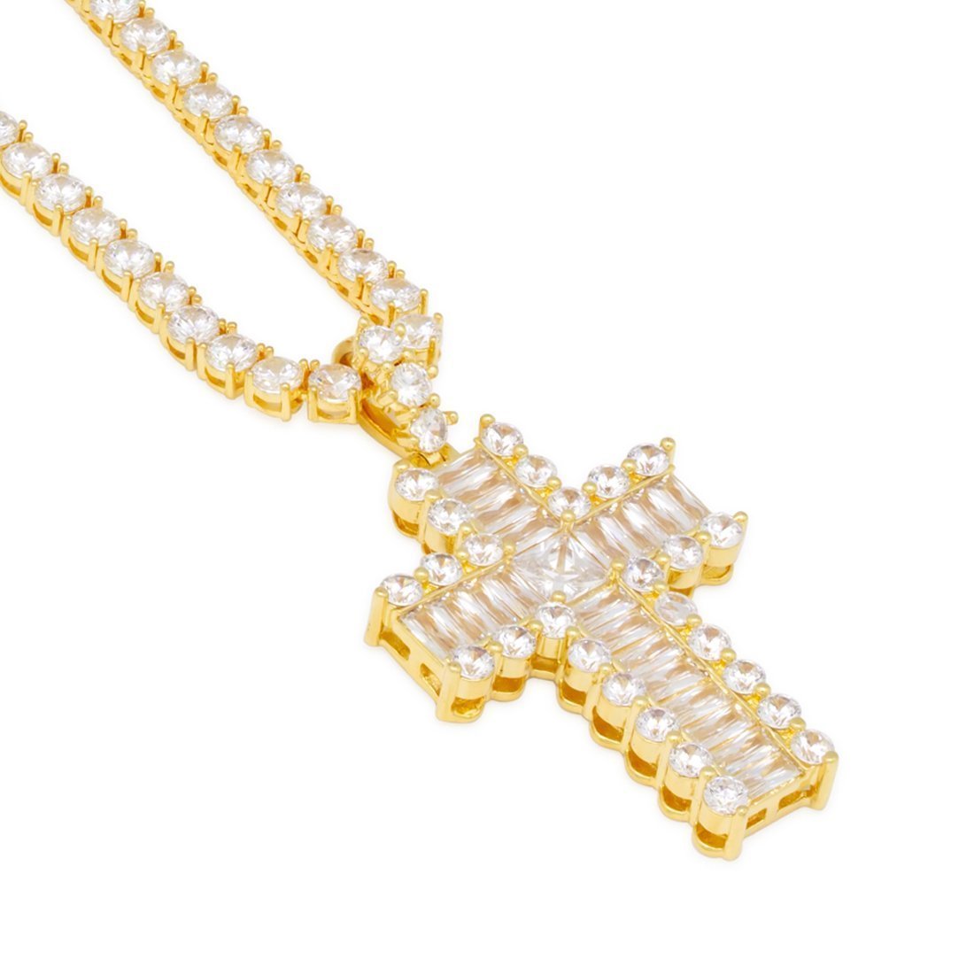 Icy Cross Necklace in by King Ice