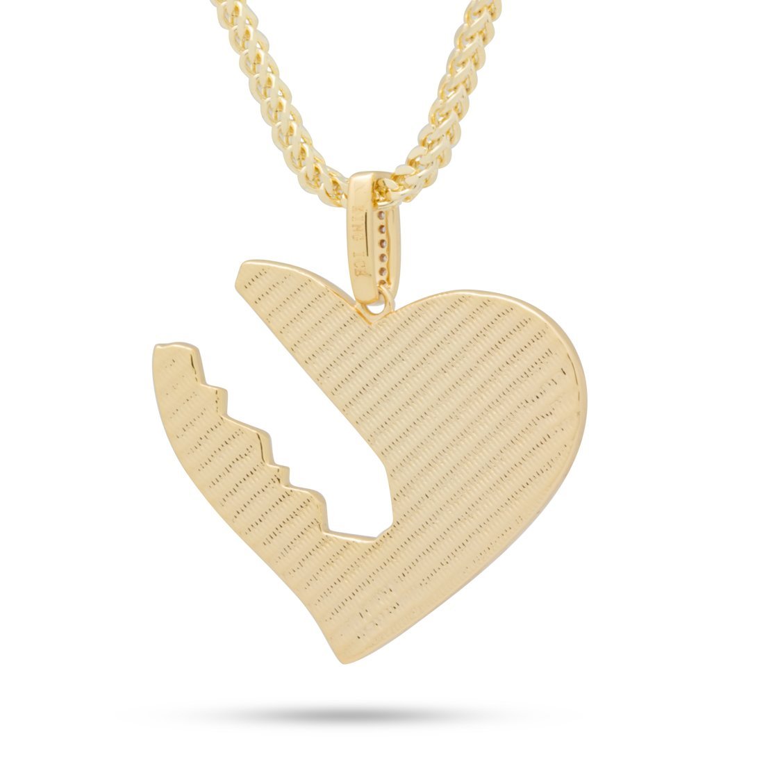 Key to Love Necklace Set in 14K Gold / 2.1" by King Ice