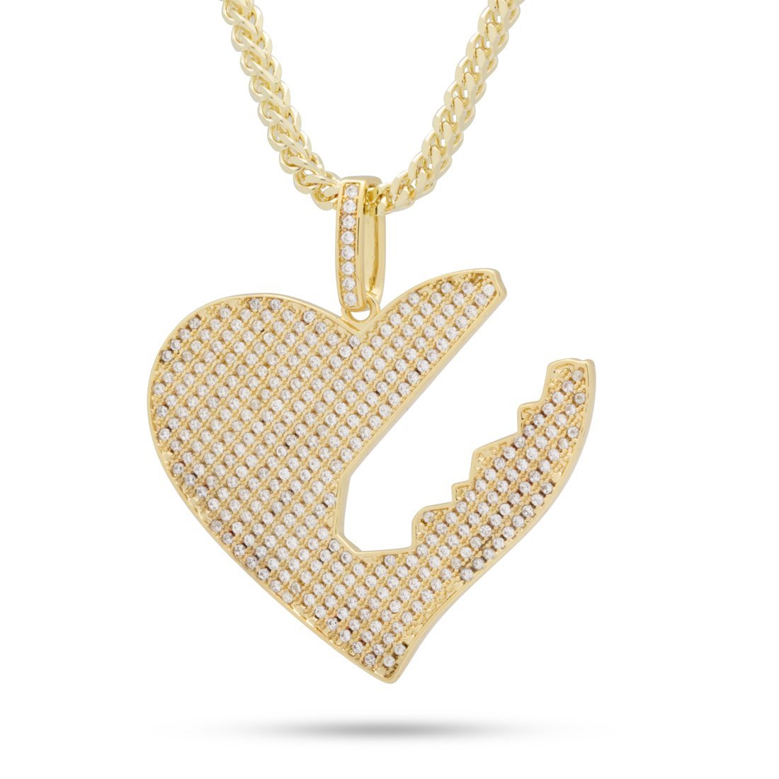 Key to Love Necklace Set in 14K Gold / 2.1" by King Ice