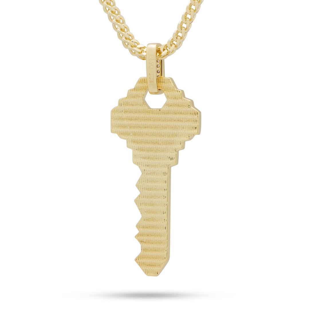 Key to Love Necklace Set in 14K Gold / 2.1" by King Ice