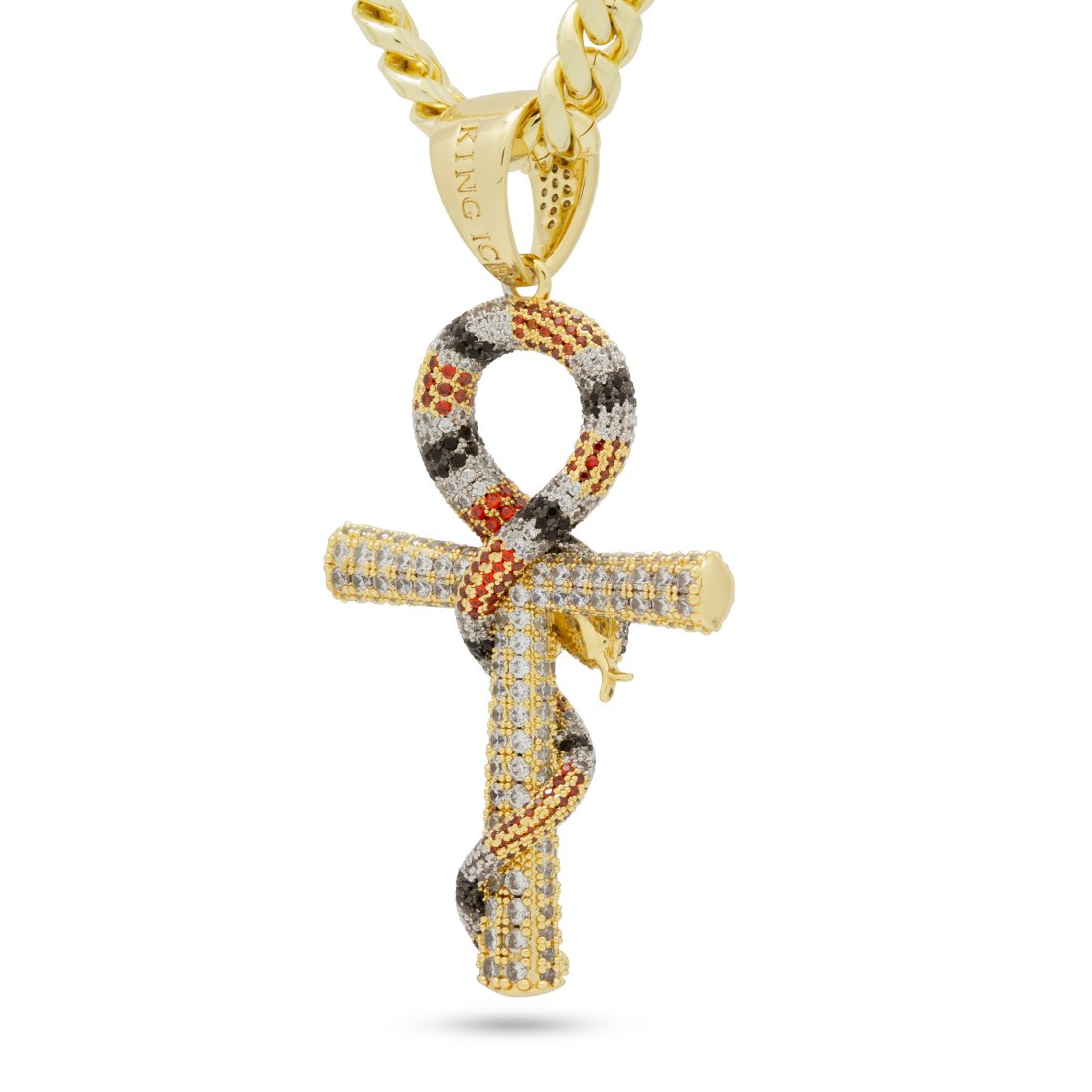 King Snake Ankh Key Necklace in by King Ice