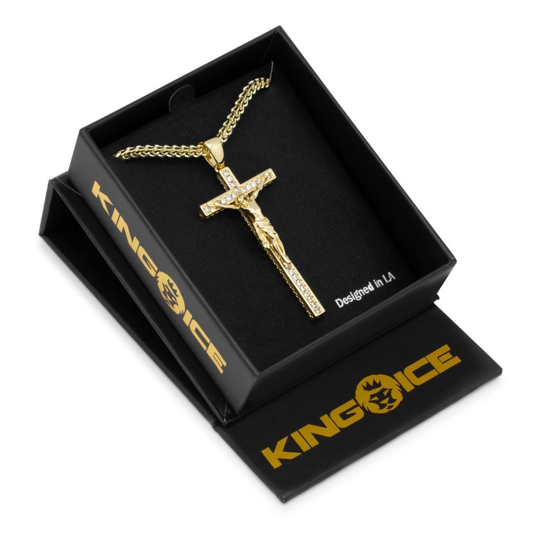Latin Crucifix Necklace in by King Ice