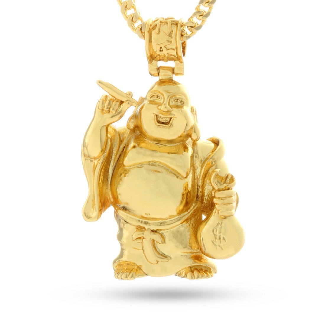 Default Title / 14K Gold The 14K Gold Laughing Buddha Necklace NKX11685
