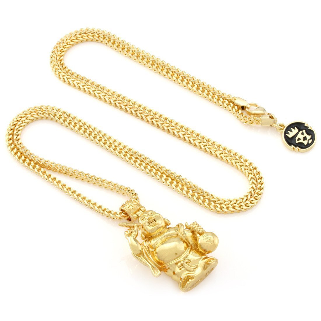 Default Title / 14K Gold The 14K Gold Laughing Buddha Necklace NKX11685