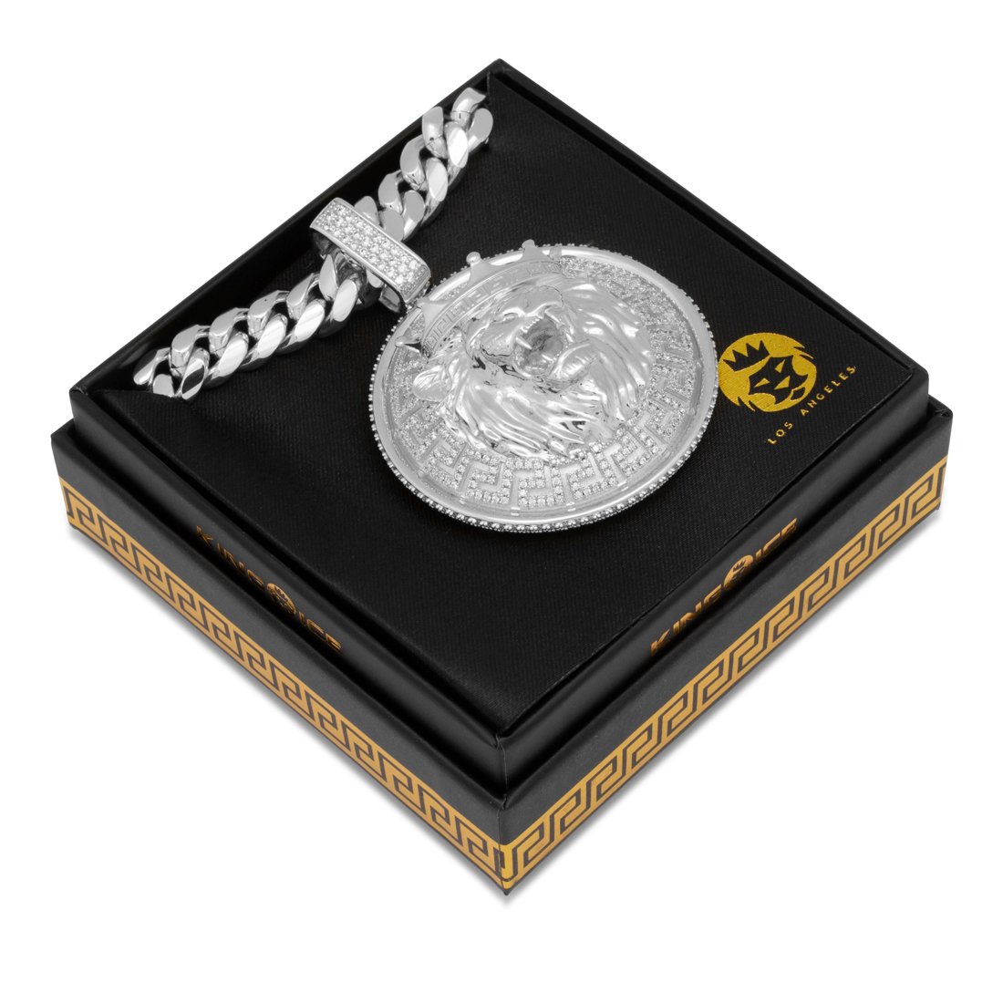 Lion Shield Necklace in by King Ice