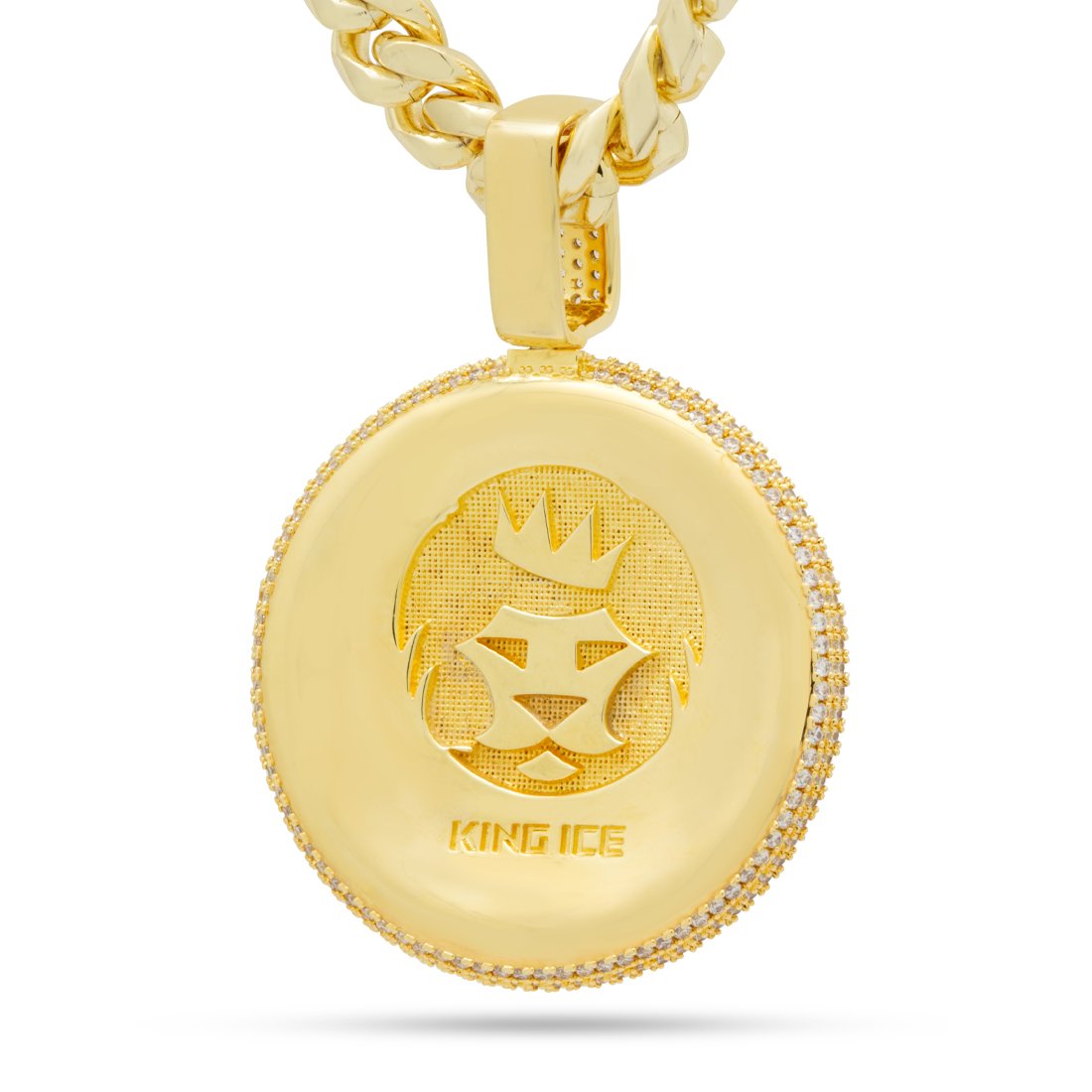 Lion Shield Necklace in by King Ice