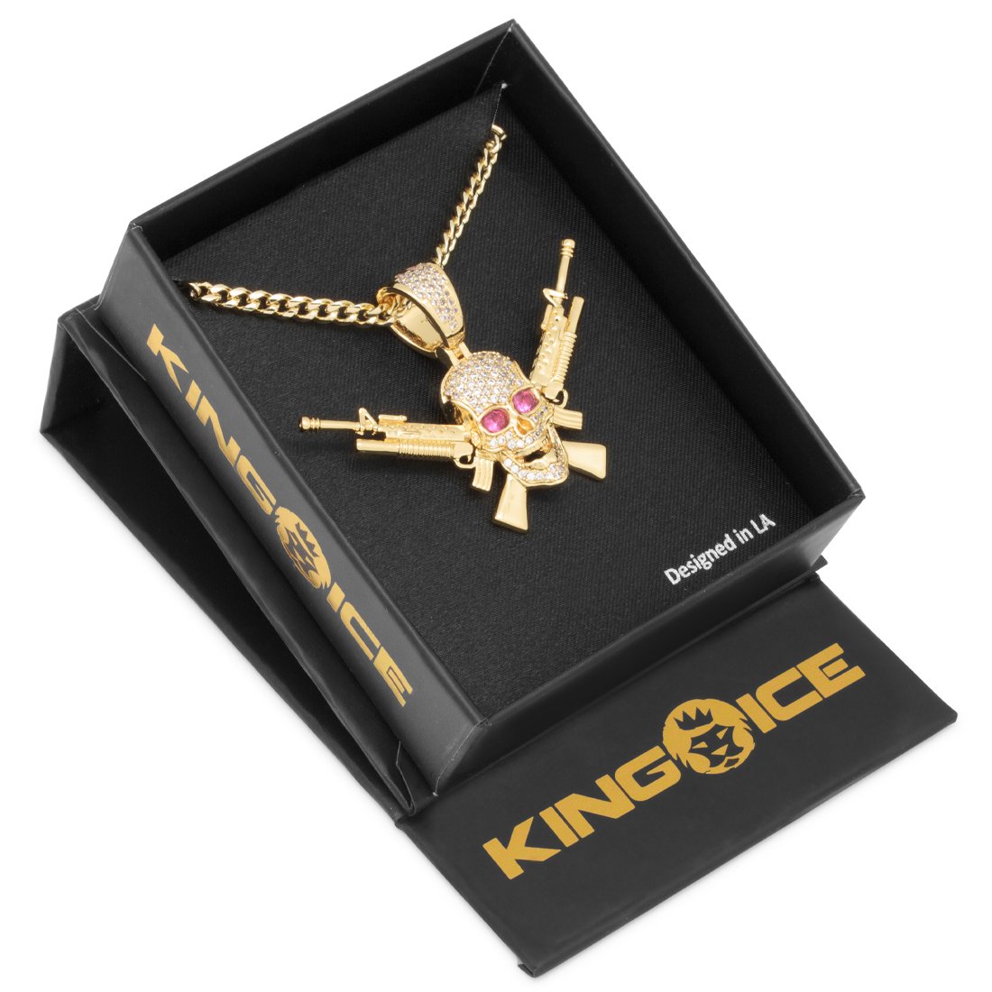 M16 Jolly Roger Necklace in by King Ice
