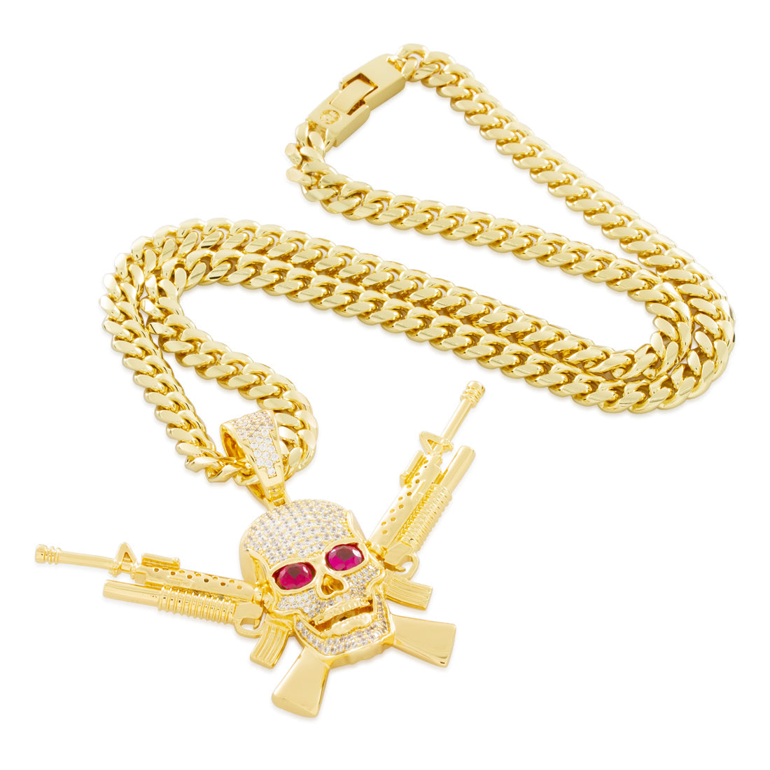 M16 Jolly Roger Necklace in by King Ice
