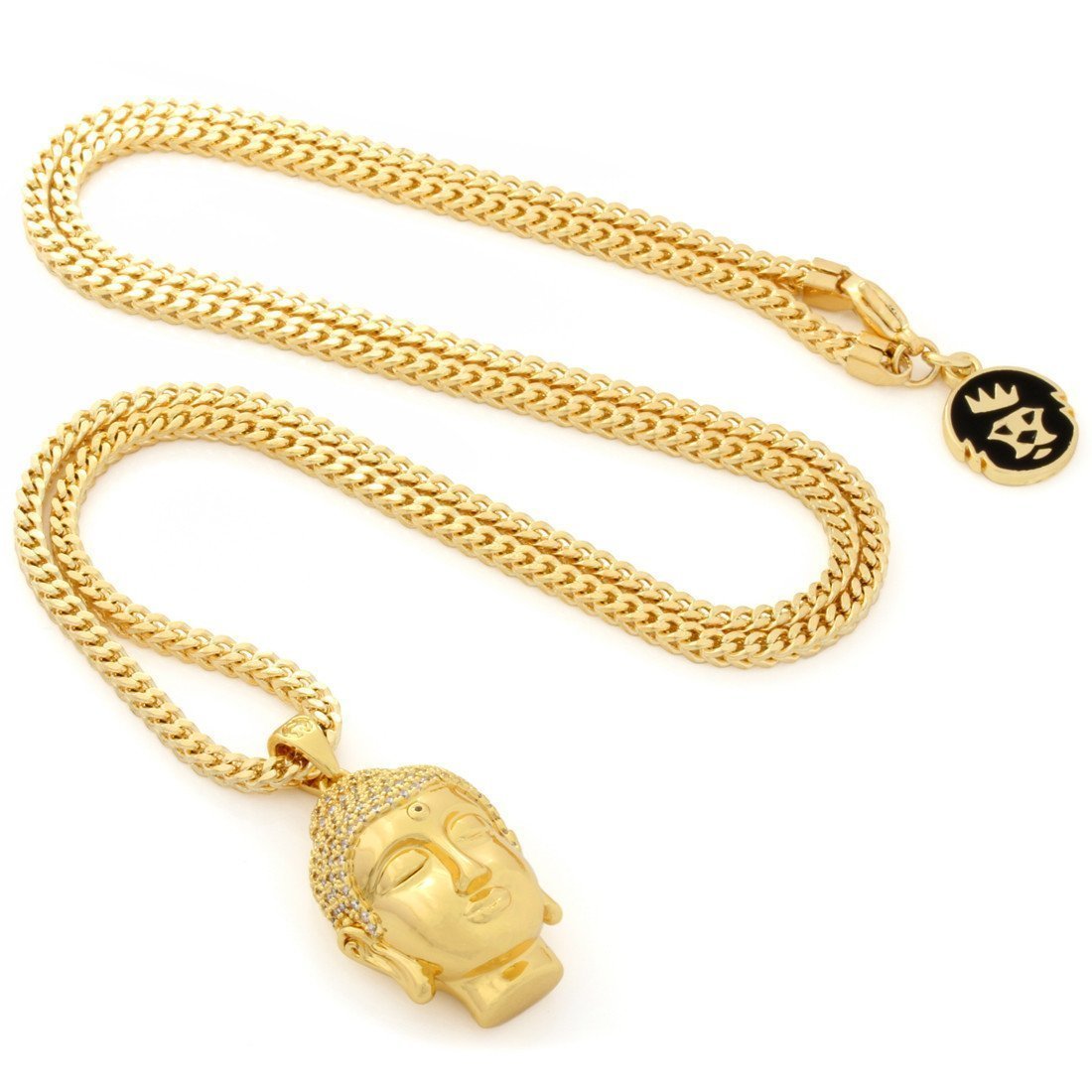 Mini Polished Buddha Necklace in by King Ice