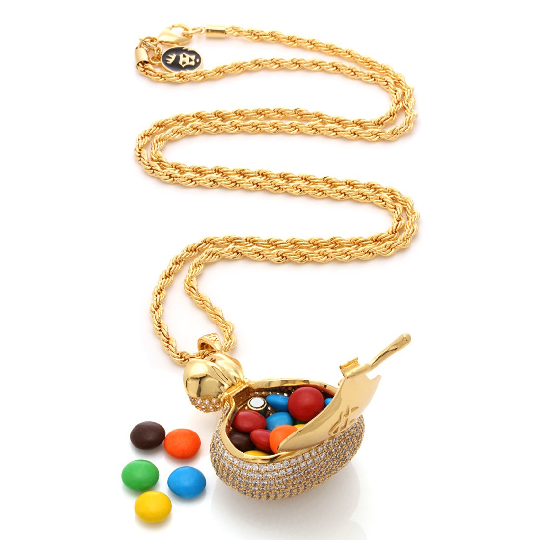 Money Bag Stash Necklace in by King Ice