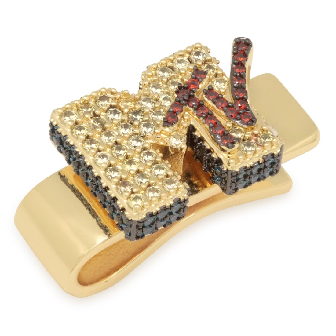 MTV x King Ice - Logo Tie Bar in 14K Gold / S by King Ice