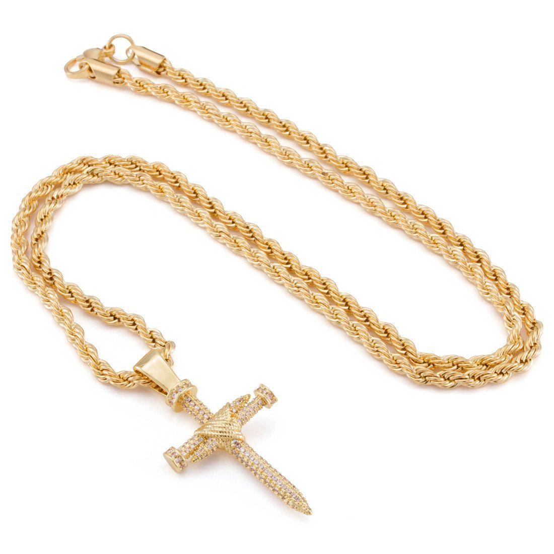 Nail Cross Necklace in by King Ice