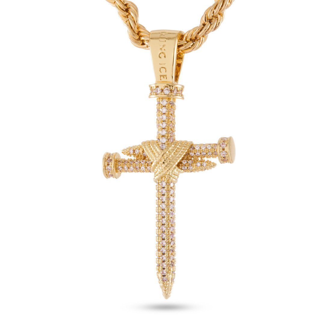 Nail Cross Necklace in by King Ice