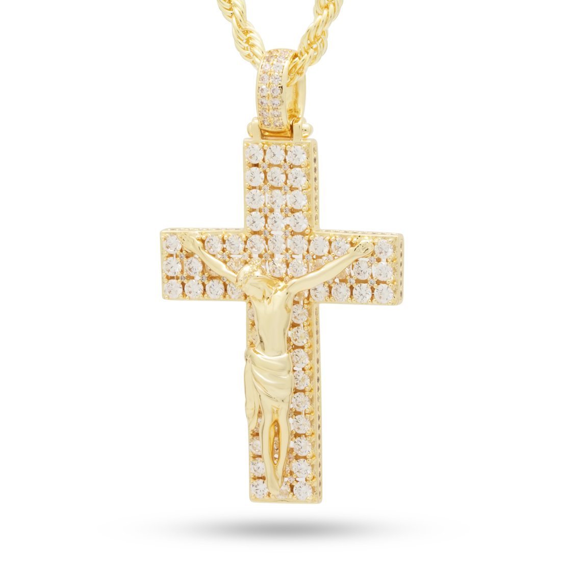 Notorious B.I.G. x King Ice - Biggie Crucifix Necklace in 14K Gold / 2.5" by King Ice