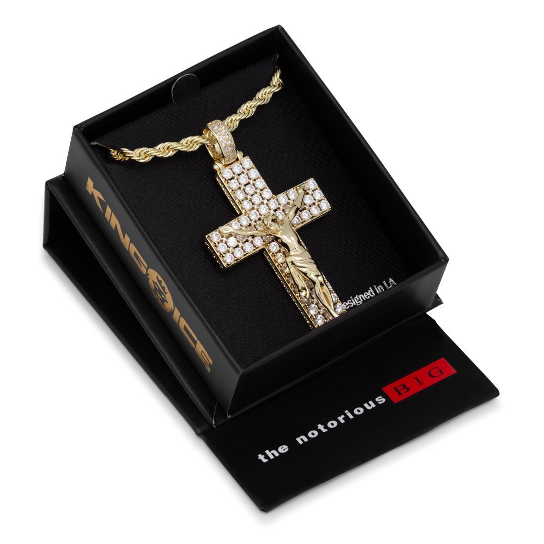 Notorious B.I.G. x King Ice - Biggie Crucifix Necklace in by King Ice
