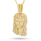 14K Gold / S Notorious B.I.G. x King Ice - Biggie Jesus Necklace NKX14120-Small