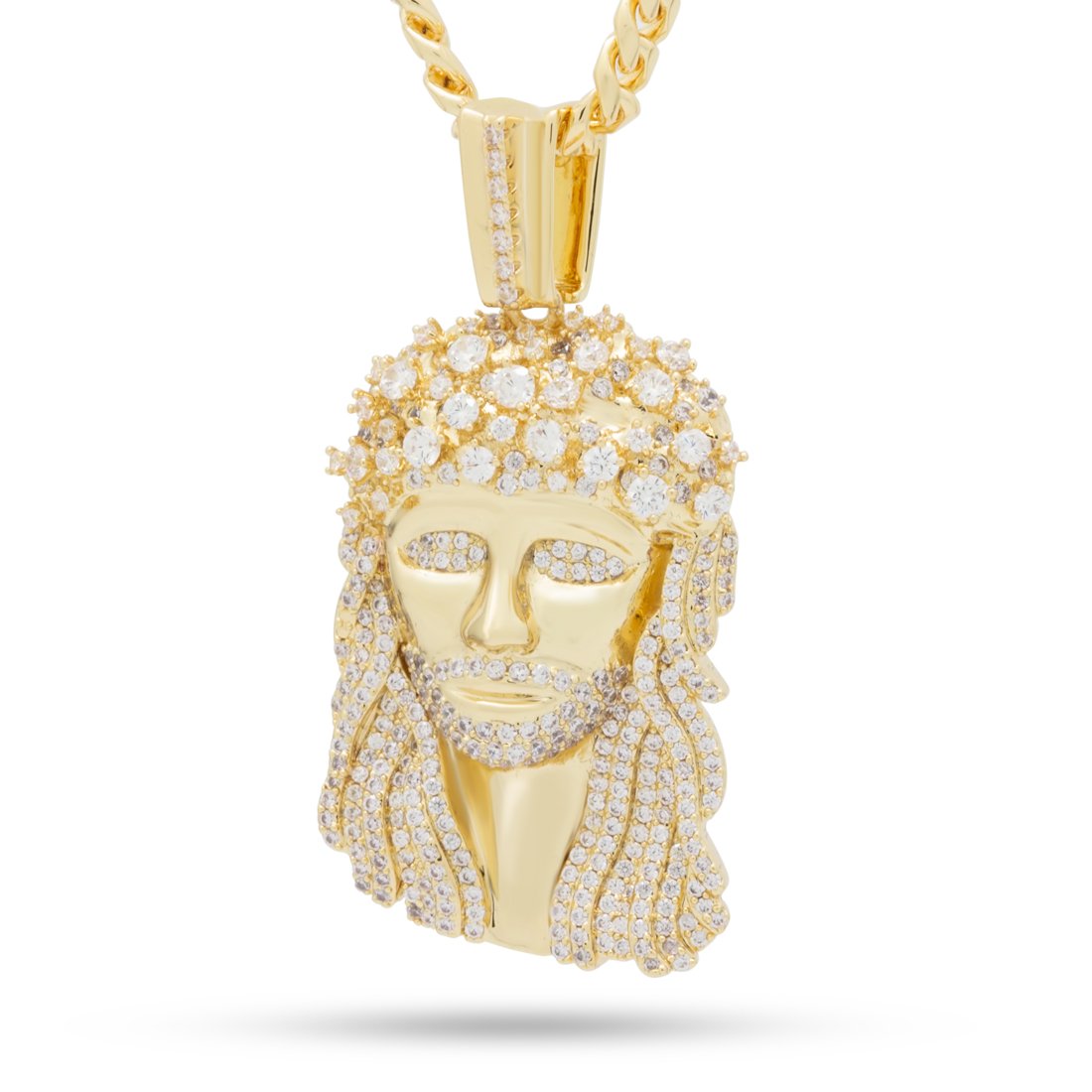 Notorious B.I.G. x King Ice - Biggie Jesus Necklace in 14K Gold / 1.7" by King Ice