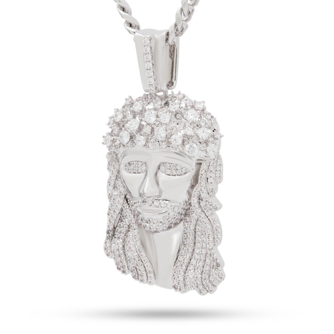 Notorious B.I.G. x King Ice - Biggie Jesus Necklace in White Gold / 1.7" by King Ice
