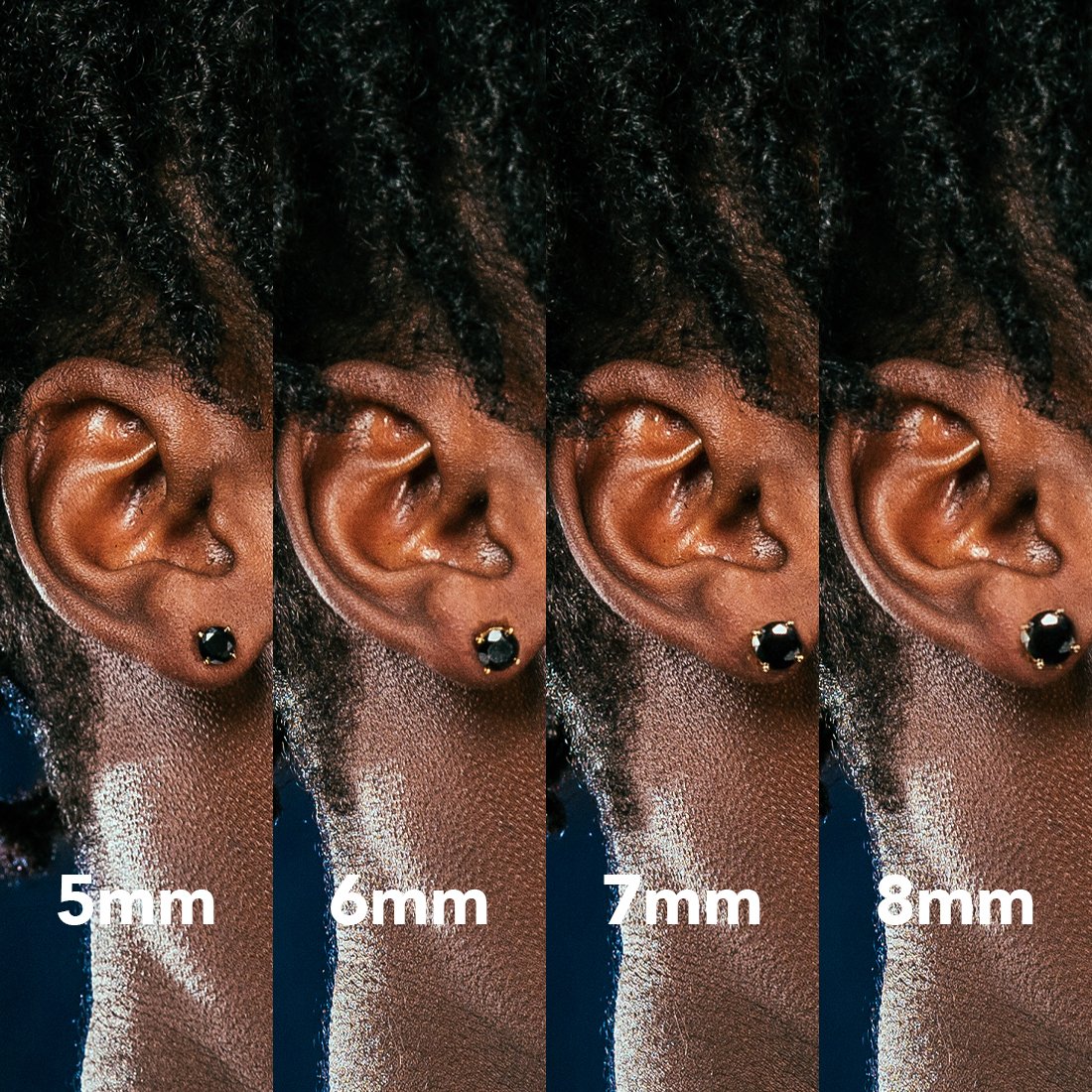 Onyx Brilliant-Cut Stud Earrings in by King Ice