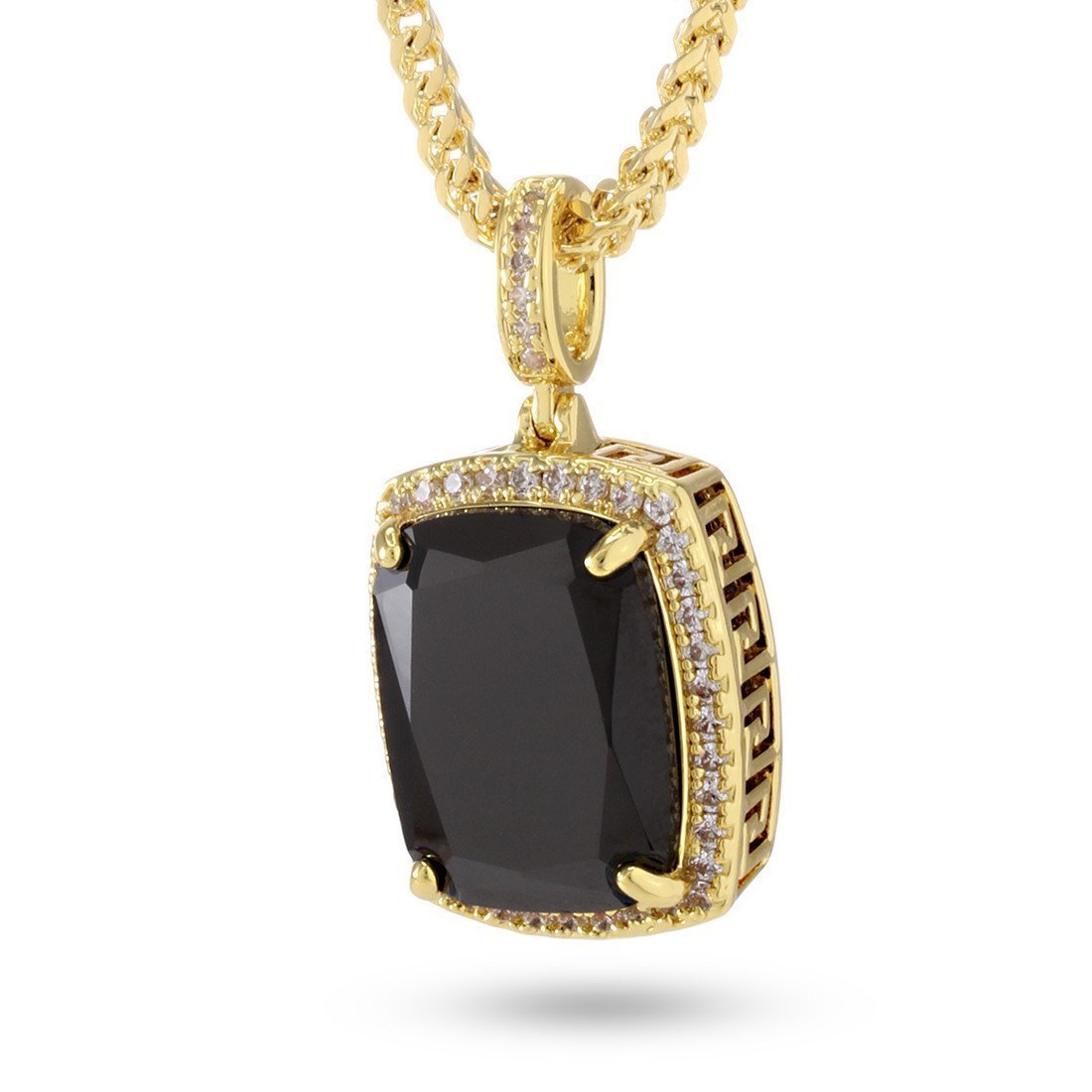Onyx Crown Julz Necklace in 14K Gold / 1.5" by King Ice