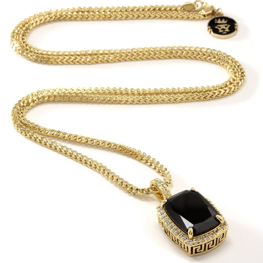 Default Title / 14K Gold 14K Gold Onyx Crown Julz Necklace NKX11736-Onyx