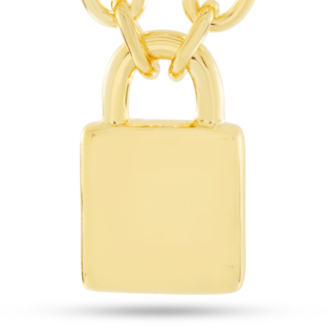 Original Padlock Necklace in 14K Gold / 1.2" by King Ice