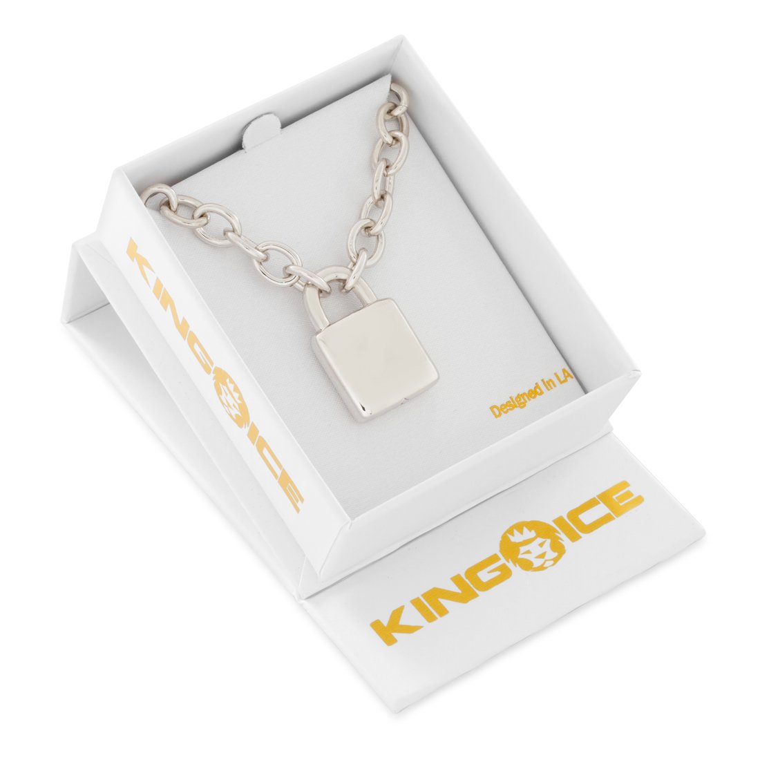 Original Padlock Necklace in by King Ice