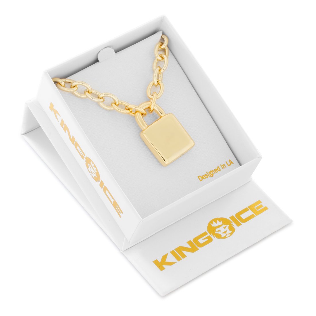 Original Padlock Necklace in by King Ice