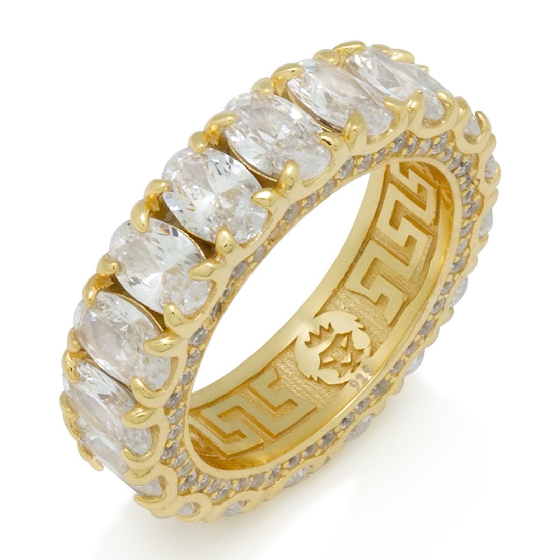 Oval-Cut Ring in Sterling Silver / 14K Vermeil / 7 by King Ice