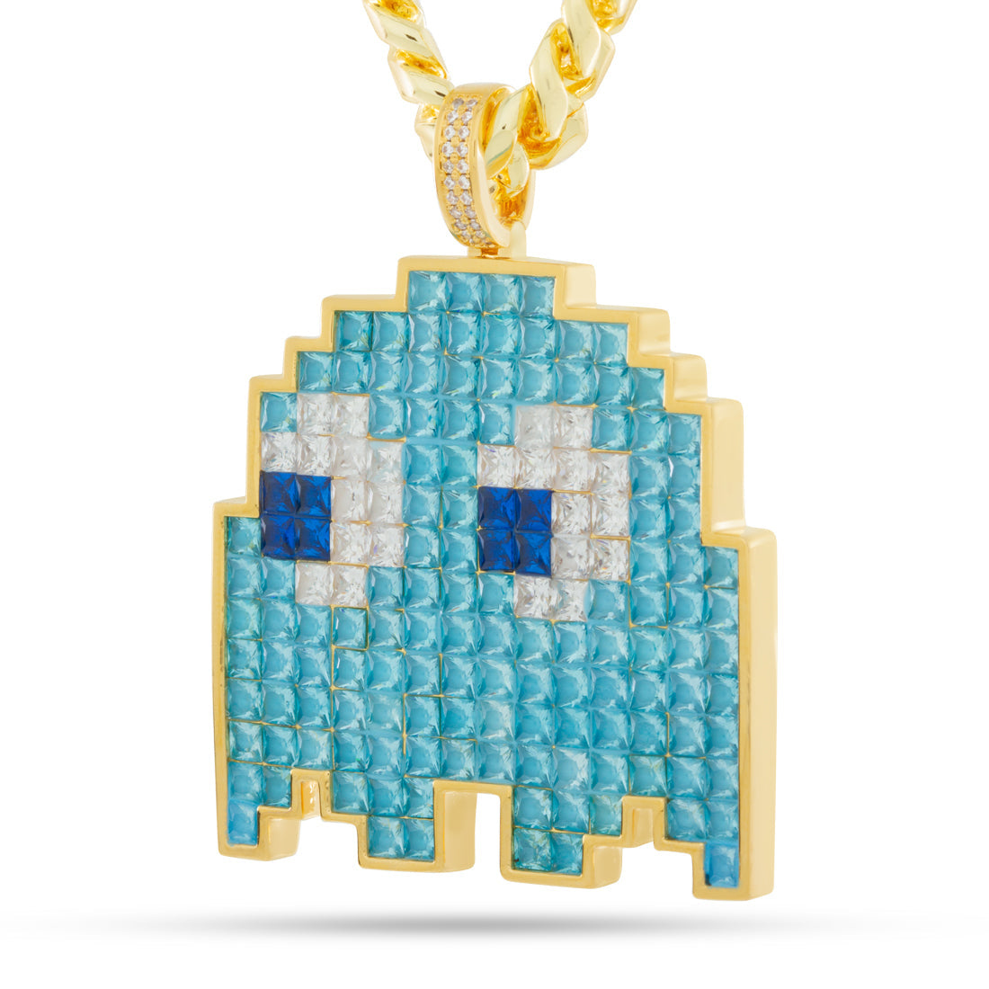Gold Plated / 14K Gold / 2.4" Pacman x King Ice | Inky Necklace