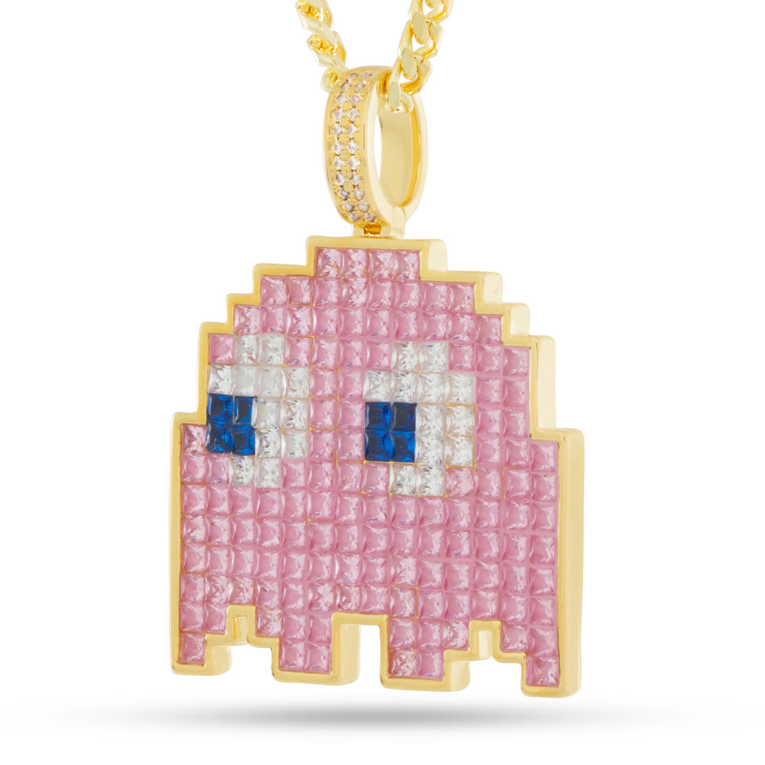 Gold Plated / 14K Gold / 1.7" Pacman x King Ice | Pinky Necklace