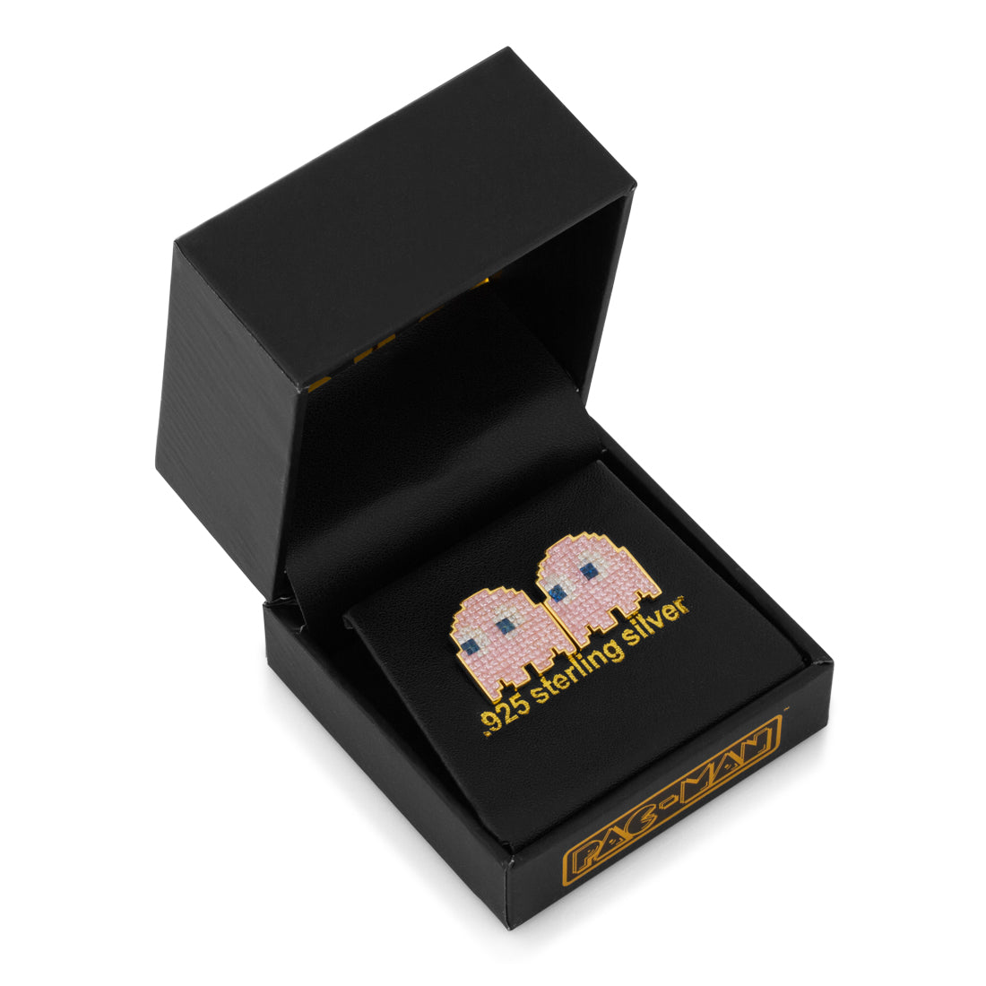 Sterling Silver / 14K Gold / 15mm Pacman x King Ice - Pinky Stud Earrings