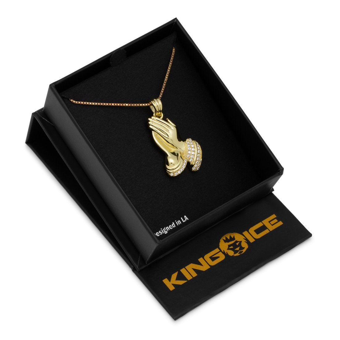 Praying Hands Emoji Necklace in by King Ice