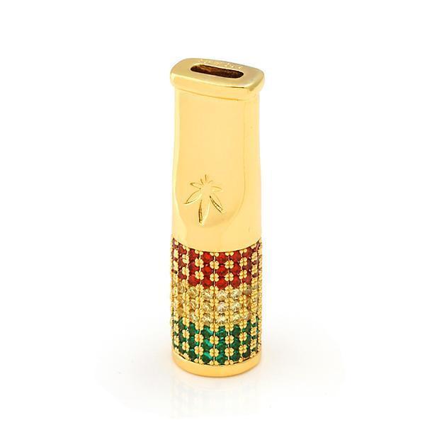 Rasta Blunt Tip in 14K Gold by King Ice