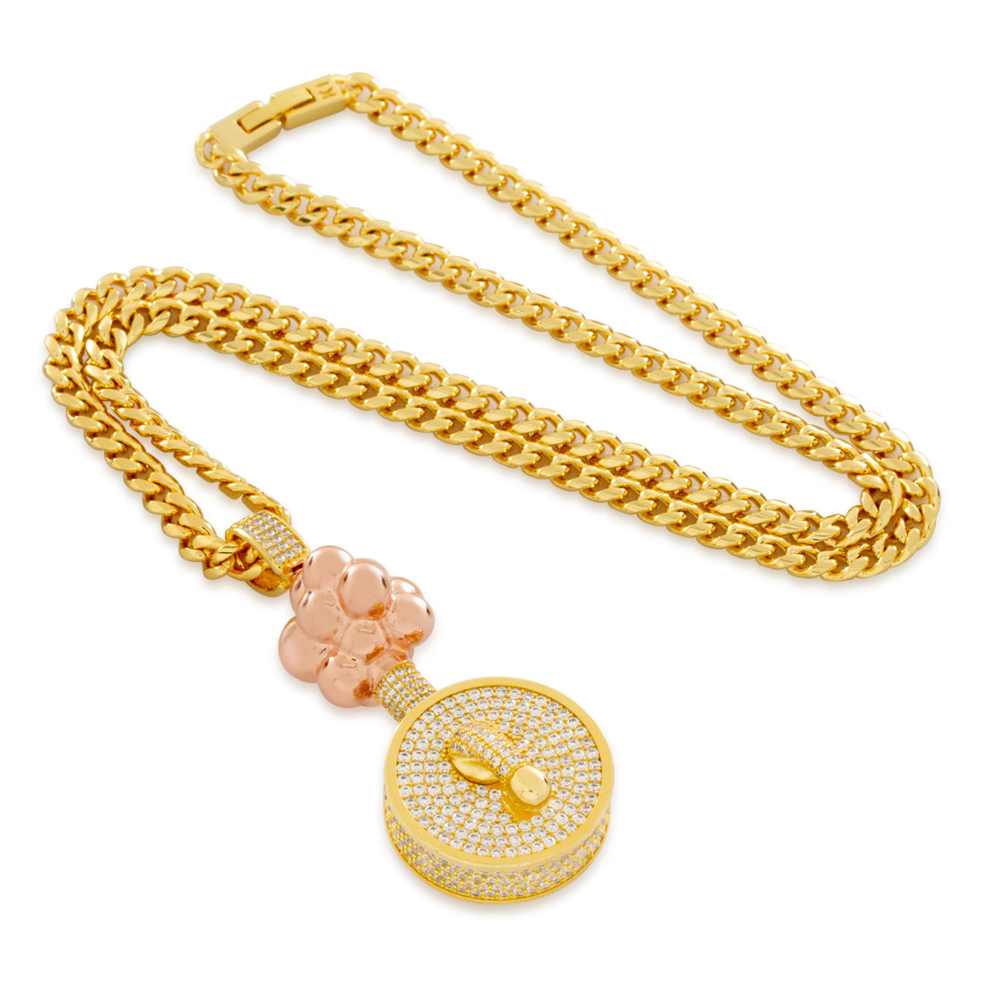 Rick and Morty x King Ice - Plumbus Necklace in 14K Gold / 2.6" by King Ice