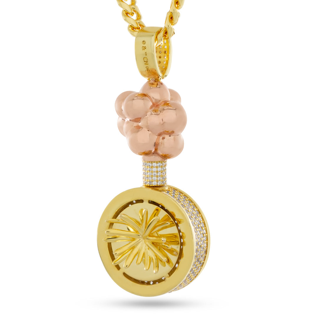 Rick and Morty x King Ice - Plumbus Necklace in 14K Gold / 2.6" by King Ice