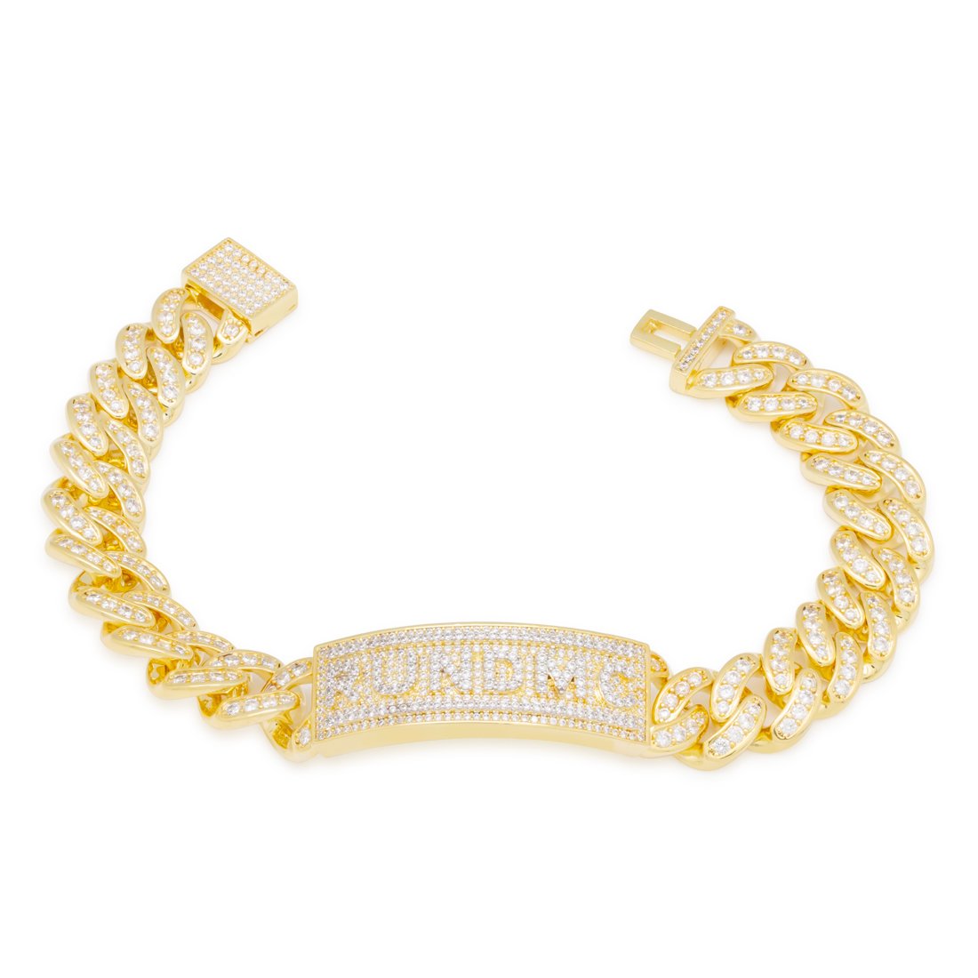RUN DMC x King Ice - 15mm Classic Logo Bracelet in 14K Gold / 8" by King Ice