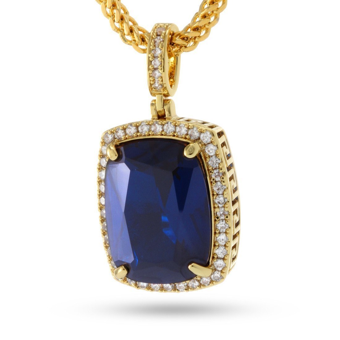 Sapphire Crown Julz Necklace in 14K Gold / 1.5" by King Ice