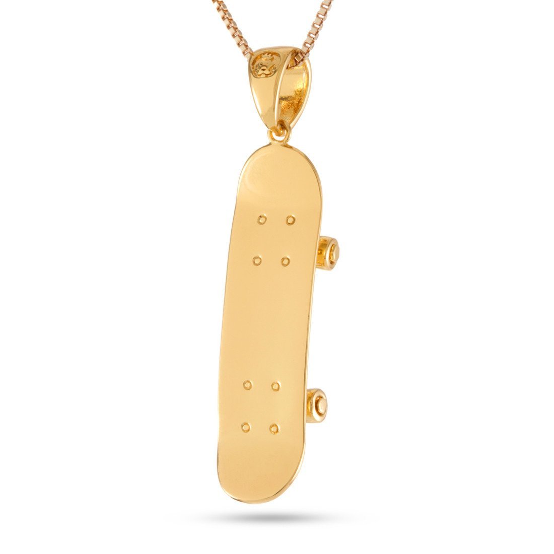 Skateboard Necklace in 14K Gold / M by King Ice