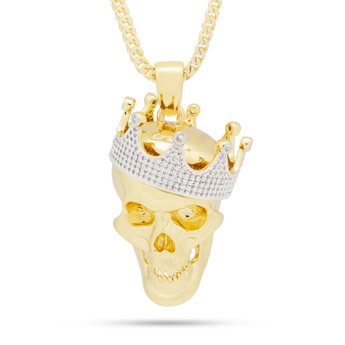 Skull King Necklace in 14K Gold / 1.9" by King Ice